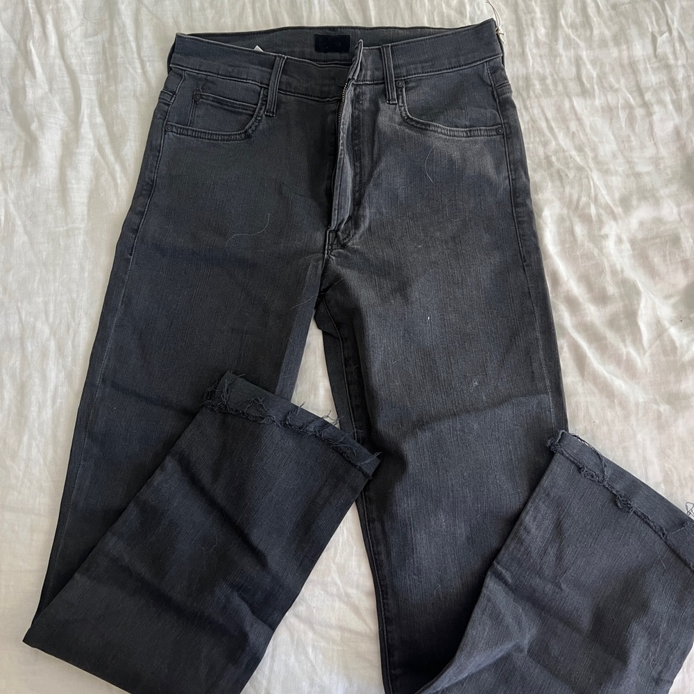 Mother Denim washed black jeans bootcut